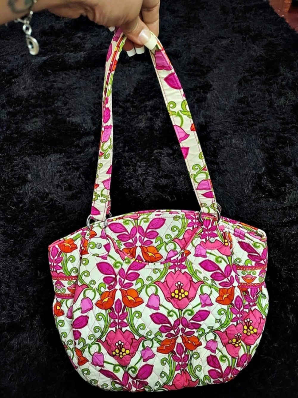 Vera Bradley Folkloric Shoulder Bag Folkloric Floral Shoulder Bag